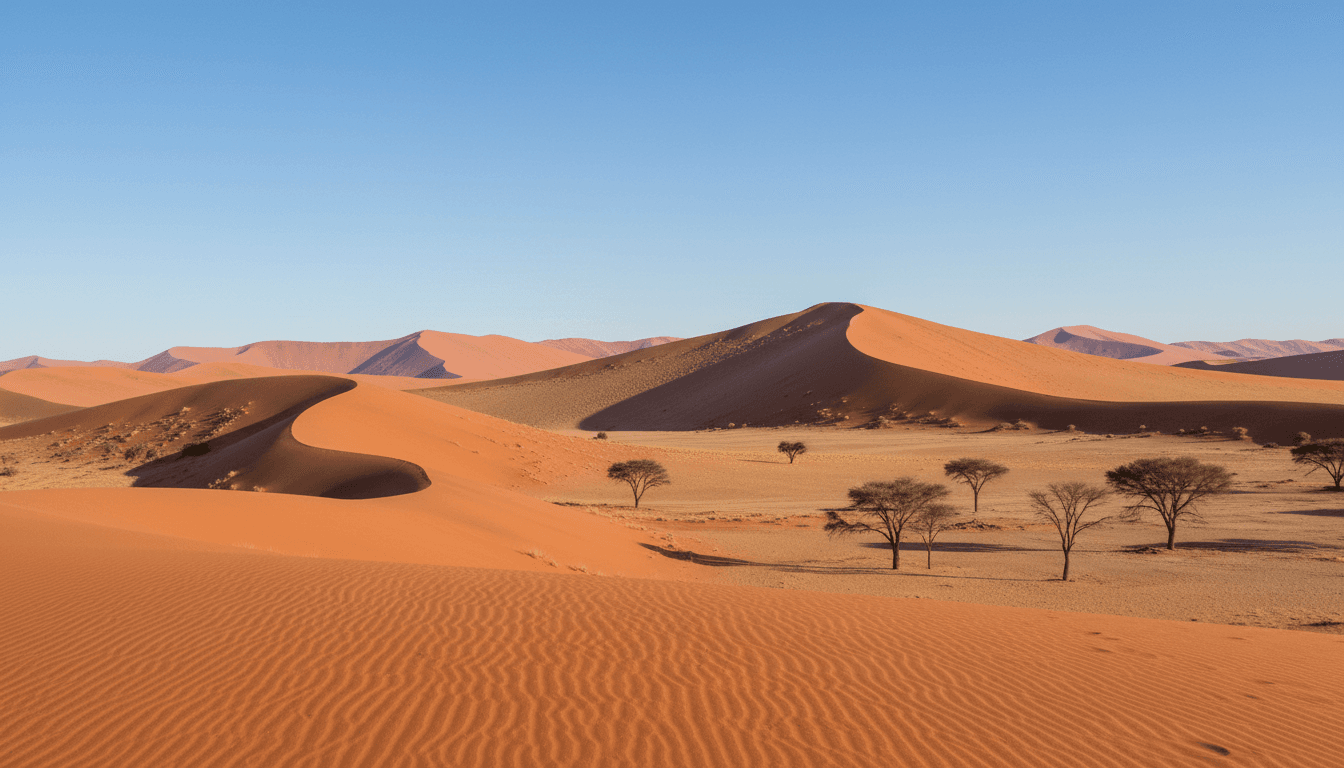 Red sand dunes in Sossusvlei Namibia