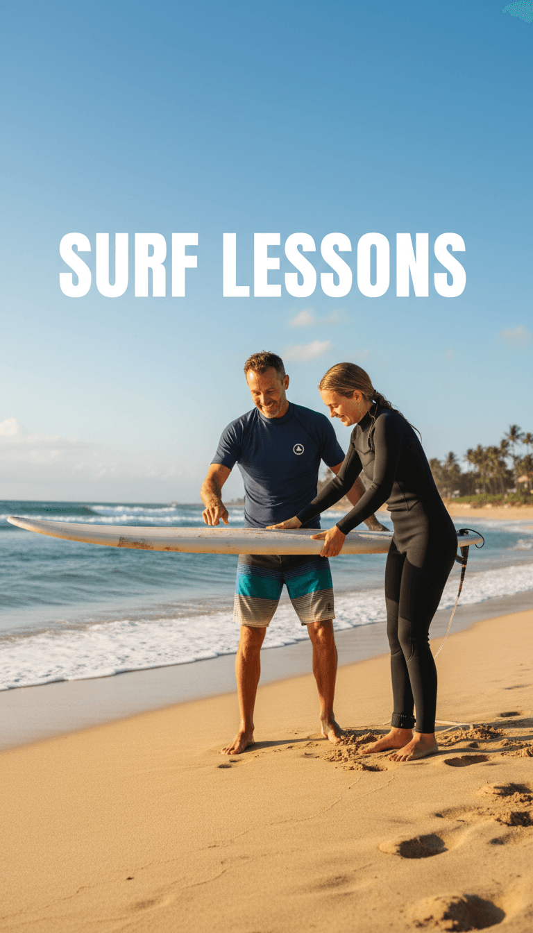 One on one instruction on proper surfboard technique